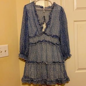 Bohemian light dress, light, color blue , size M.